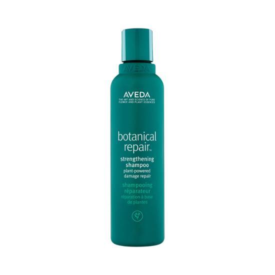 200ml bottle of Aveda Botanical Repair Strengthening Shampoo, a premium hair care product designed for strengthening and nourishing hair, featuring a sleek design with Aveda branding.