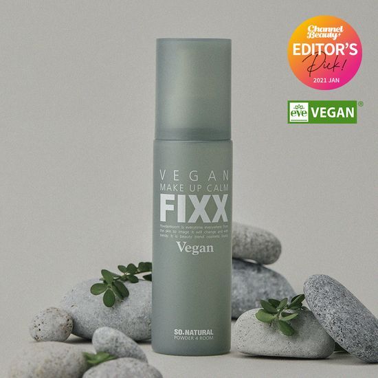 So Natural Vegan Makeup Calm Fixer 100ml - A soothing skincare spray for a refreshed complexion, featuring K-Beauty ingredients.