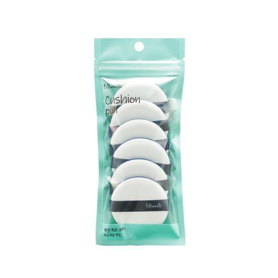 Pack of 6 Pillimilli Cushion Puffs for flawless makeup application, ideal for K-Beauty enthusiasts.
