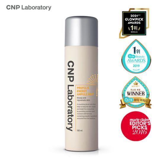 100ml CNP Propolis Energy Ampoule Mist, a K-Beauty skincare product for moisturization and revitalization.
