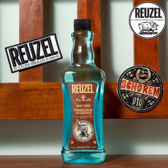 Riozel Hair Tonic 16.9oz (500ml) for men's beauty, featuring Reuzel branding and ideal for styling, categorized under health and beauty cosmetics.