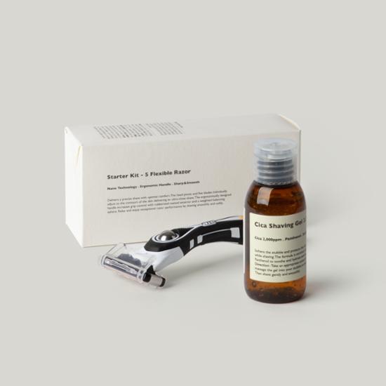 Rage Society Starter Kit (Razor Handle + 5-Blade + Shaving Gel Sample)