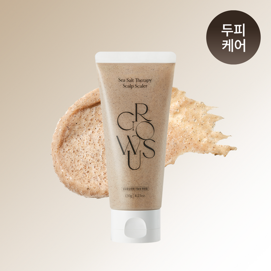 Alt text: Growers Sea Salt Therapy Scalp Scaler 120g - K-Beauty hair care treatment for healthy scalp and hair.