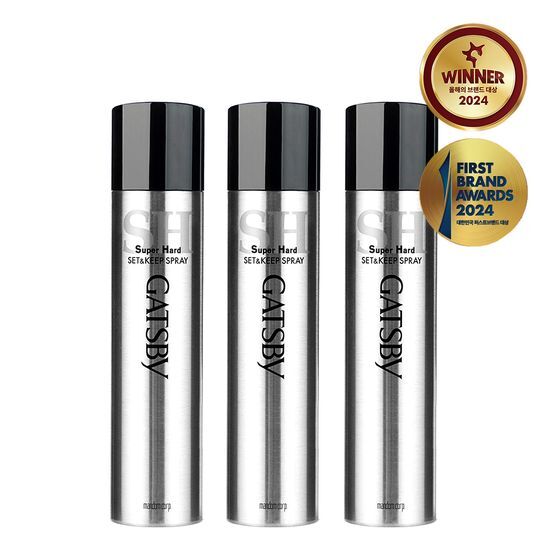Gatsby Set & Keep Super Hard Spray Large Triple Pack (300mlX3)