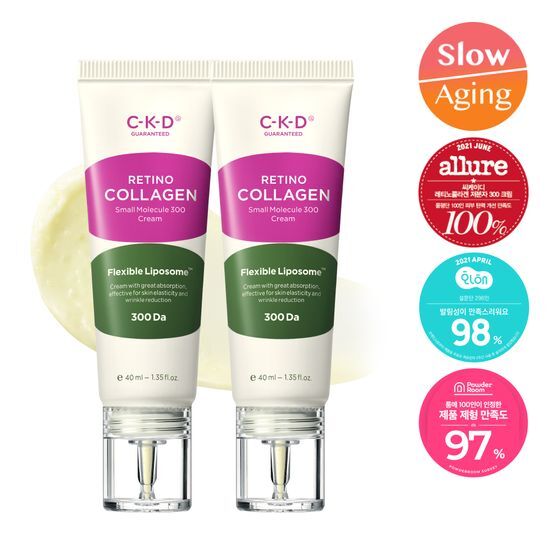 CKD Retinol Collagen Low Molecular 300 Cream 1+1 Set - K-Beauty skincare moisturizer for enhanced collagen and retinol benefits.