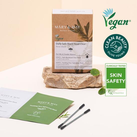 Marienmay Daily Safe Black Head Clear Nose Pore Strips 10 sheets