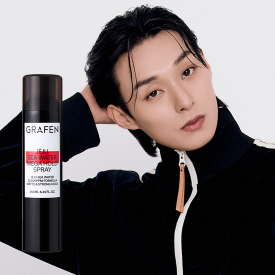 250ml Grapen Jeju Sea Water Mega Hold Spray for Men - K-Beauty Styling Product