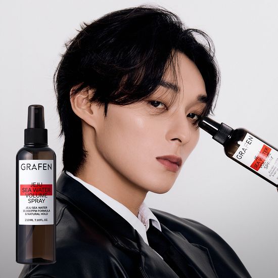 210ml Grapen Jeju Sea Water Volume Spray for men, ideal for styling and enhancing hair volume, part of K-Beauty collection.