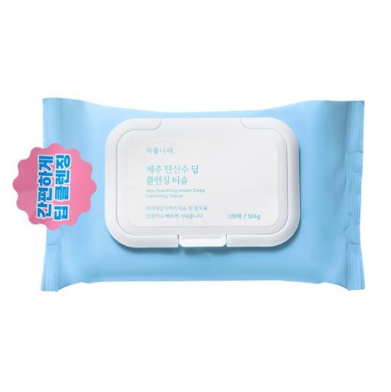 Plant Nation Jeju Sparkling Water Quick & Deep Skincare Wipes 100 sheets