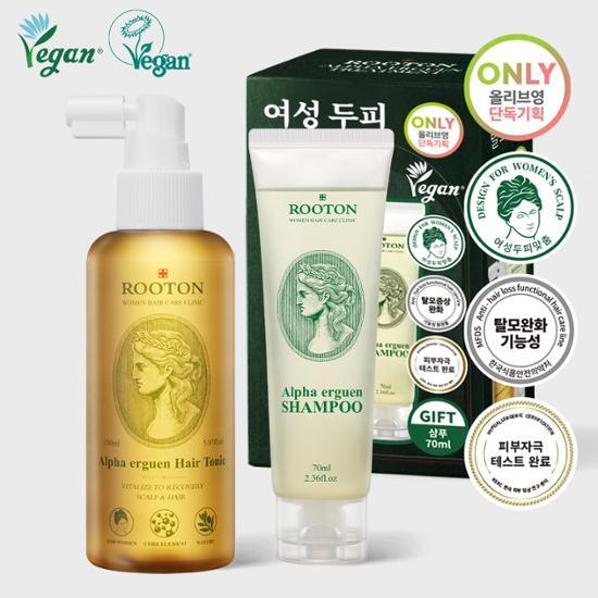 Luton Women's Scalp Alpha-Argent Hair Loss Tonic 150ml + 70ml Shampoo Gift Set