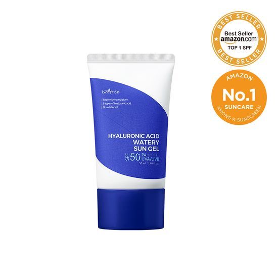 Isntree Hyaluronic Acid Watery Sun Gel 50ml - Lightweight skincare sunscreen for hydration and sun protection, perfect for K-Beauty enthusiasts.