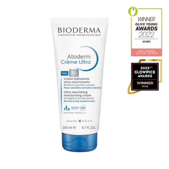 200ml Bioderma Atoderm Ultra Cream for moisturizing body care, ideal for dry skin, featuring K-Beauty formulation.