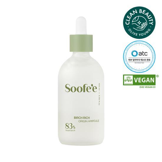 Super Birch Rich Origin Ampoule 100ml - K-Beauty skincare essence for enhanced hydration and nourishment.