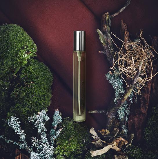 NCP 701 Leather & Vetiver EDP 10ml Gift Set featuring a stylish perfume pouch and a 1ml sample, perfect for fragrance lovers.