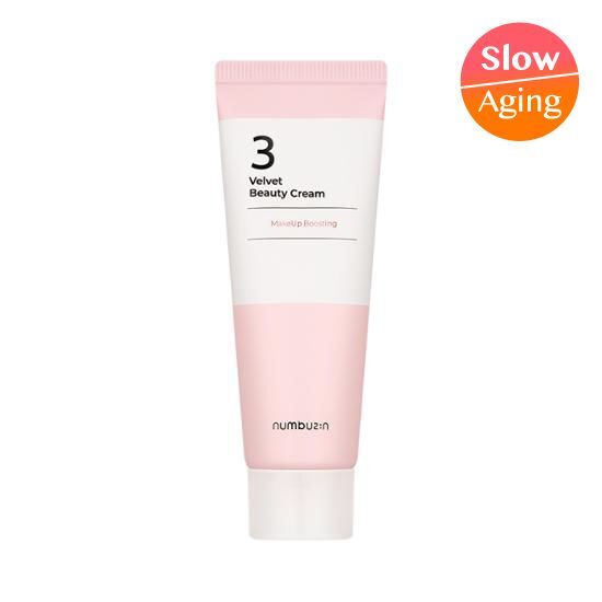 Numbers In No. 3 Care Velvet Beauty Cream 60ml - K-Beauty moisturizer for skincare, featuring a luxurious velvety texture.