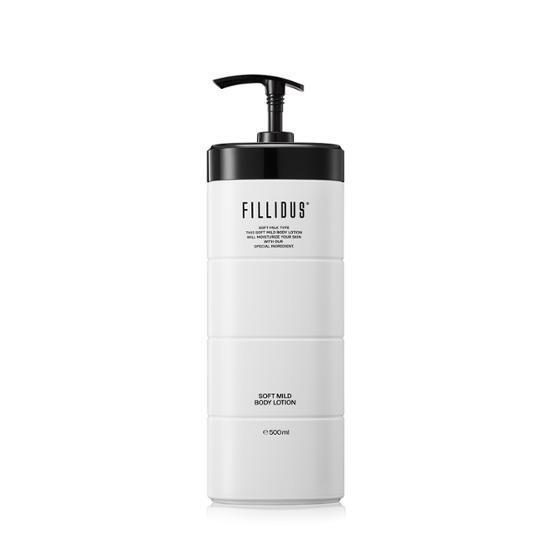 Phileadus Soft Mild Body Lotion 500ml for men, featuring a sleek bottle design, perfect for moisturizing and enhancing skin care in K-Beauty.