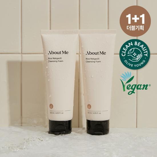 About Me Rice Makgeolli Skincare Foam Double Set (120ml+120ml)