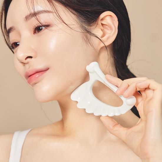 Face Factory Angel Gua Sha - K-Beauty beauty tool for facial massage and skincare enhancement.