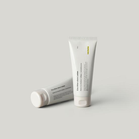 Lazy Society Cica Aftershave Lotion 100ml bottle, a K-Beauty skincare product designed to moisturize and soothe the skin after shaving.