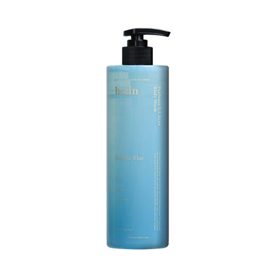 Hidden Perfume 5.5 Acne Body Wash for Men, 500ml bottle in essential blue, designed for effective body cleansing and K-Beauty skincare.