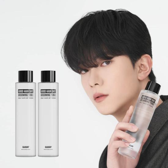 Swagger Good Hair Grooming Tonic 250ml Double Pack for men's beauty and styling, featuring K-Beauty inspired formula.