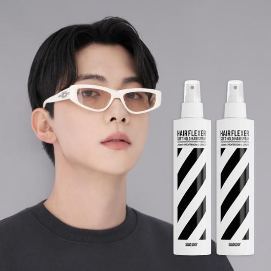 Swagger Hair Flex Soft Spray 250ml Double Pack - Men's beauty styling product for flexible hold, ideal for K-Beauty enthusiasts.