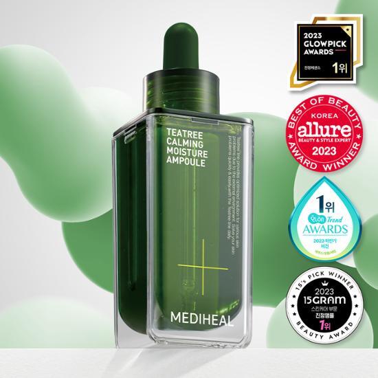 50ml Mediheal Tea Tree Soothing Hydration Ampoule for skincare, featuring K-Beauty essence and serum for soothing hydration.