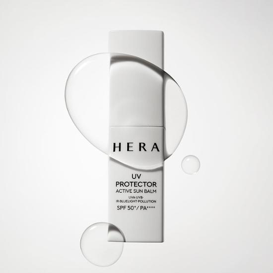 Hera UV Protector Active Sun Balm 10g - K-Beauty skincare product for sun protection, featuring a sleek design and compact size.