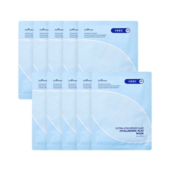 Isntree Ultra Low Molecular Hyaluronic Acid Mask 10 sheets