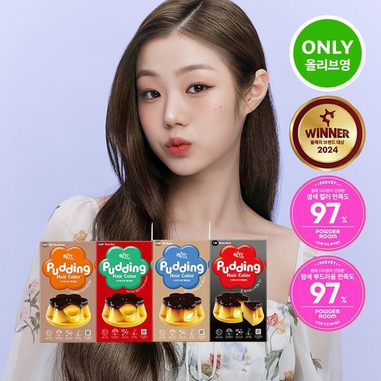 Easy & En Pudding Hair Color in 2.1T Blue Black, a K-Beauty hair dye available in 22 shades, perfect for vibrant and long-lasting color.