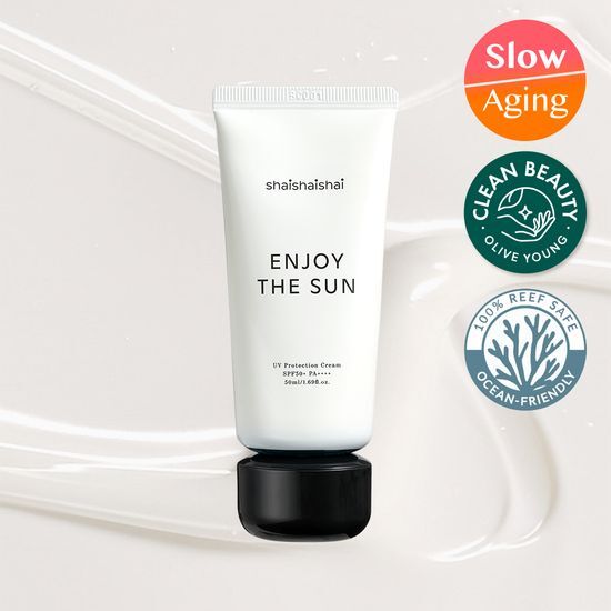 Shy Shy Shy Enjoy the Sun UV Protection Cream SPF50+ PA++++ 50ml - K-Beauty sunscreen for effective sun care and skincare protection.