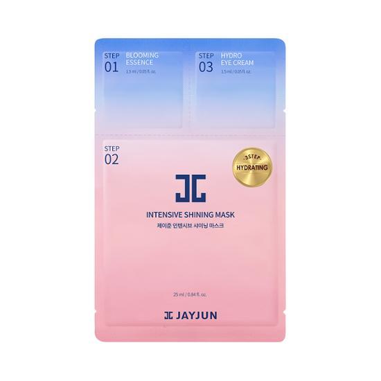 Alt text: JAYJUN Intensive Shining Nutrient-Boosting Mask - K-Beauty skincare sheet mask for radiant skin.