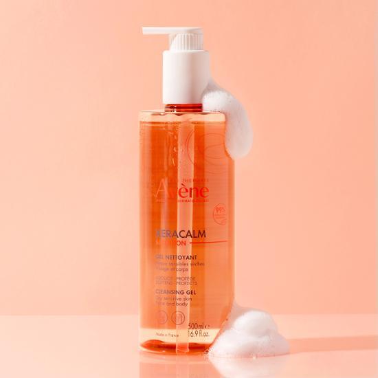 500ml Avene Jera Calm Nutrition Cleansing Gel for body care, ideal for gentle cleansing, suitable for sensitive skin.