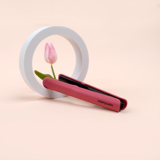 Glam Palm Compact Mini Hair Straightener Volume Glamping Pink Edition