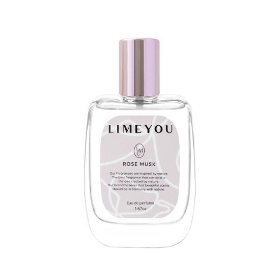 50ml Lime & Rose Musk Eau de Parfum bottle showcasing a fresh and floral fragrance, ideal for enhancing personal care in K-Beauty.