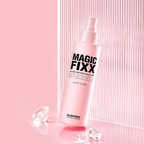 So Natural All Day Setting Magic Fixer 155ml - K-Beauty hair care styling product for long-lasting hold.