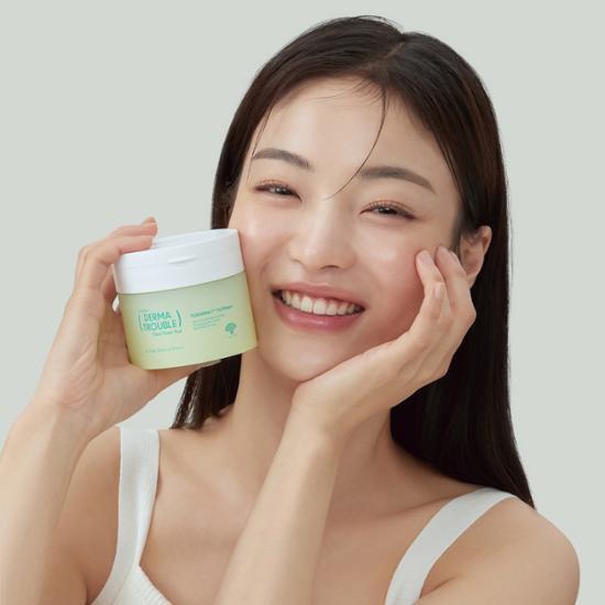 Hushidaine Derma Trouble Clear Toner Pads - 60 Sheets, K-Beauty skincare product for clear skin