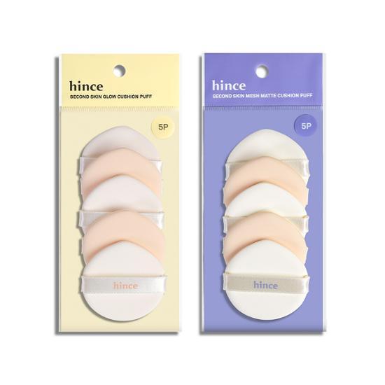Hince Second Skin Glow/Matte Cushion Puff 5pcs (2 types)