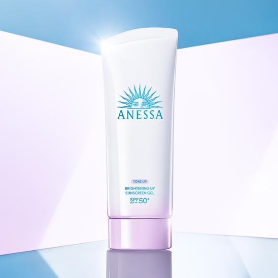 Anessa Brightening UV Sunscreen Gel 90g - K-Beauty skincare product for sun protection, featuring a lightweight gel formula.