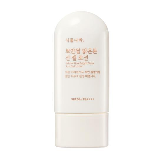 Plant Nation Bright Rice Clear Tone Sun Gel Lotion 60mL - K-Beauty skincare product for sun care, enhances skin tone and provides UV protection.