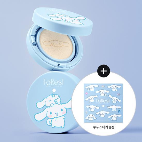 Green Finger Forest Multi Defense Sun Cushion Cinnamoroll Edition - K-Beauty skincare product for sun protection, featuring adorable Cinnamoroll design.