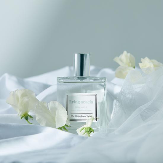 50ml Aro Lying Acacia Eau de Toilette fragrance bottle, showcasing K-Beauty elegance in personal care cosmetics.