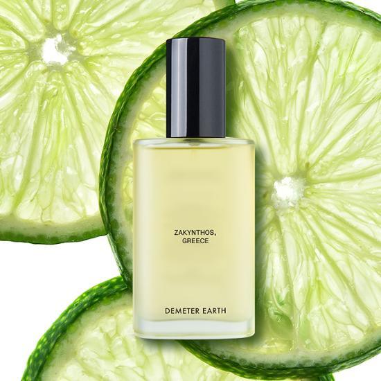 Demeter Earth Refreshing Eau de Toilette in 30ml and 50ml bottles, inspired by the essence of Zakynthos, Greece, showcasing a natural fragrance for personal care.