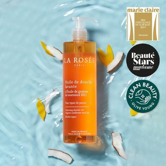 La Rosee Cleansing Shower Oil 400ml - K-Beauty body wash for gentle cleansing and hydration.