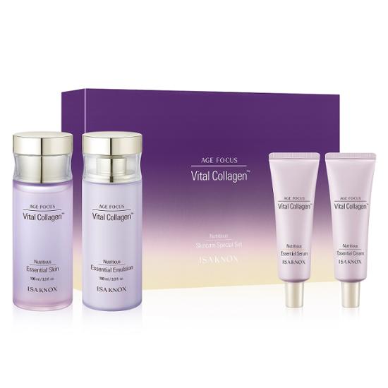 Izanox Age Focus Vital Collagen Set (includes Skin 100ml, Emulsion 100ml)