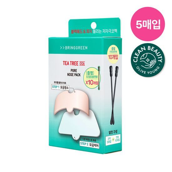 Bring Green Tea Tree Cica Pore Pack, 5 sheets