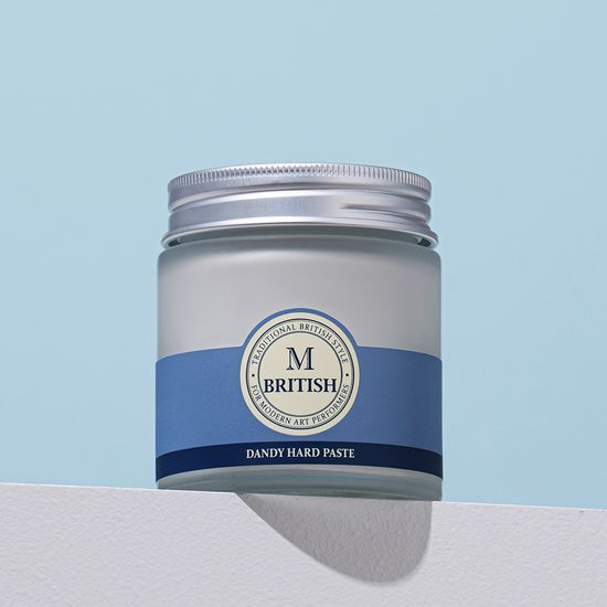 British M Dandy Hard Paste 100g - Men's styling product for hair care and grooming.