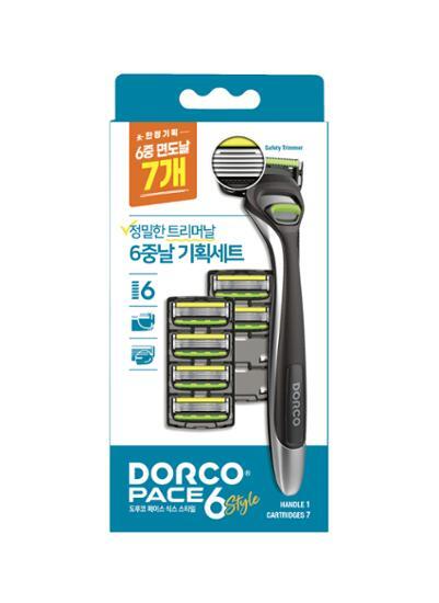 Dorco PACE6 Style Razor (Handle + 7 Blades)