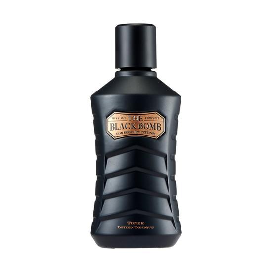 140ml The Face Shop The Black Balm Skin - K-Beauty skincare product for toning and misting, featured in a sleek black container.