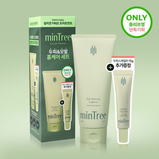 Mintree Scalp Treatment 200ml with 15g Scaler gift - K-Beauty hair care product for scalp health.